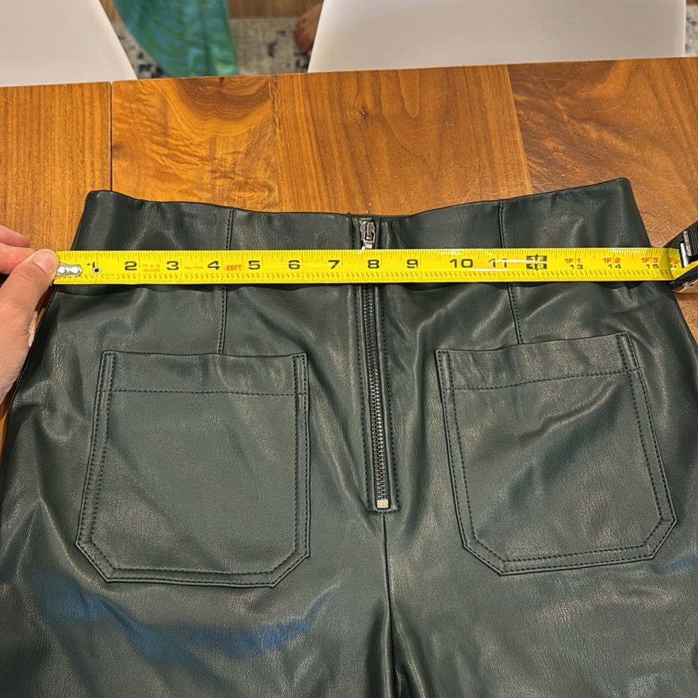Veronica Beard emerald green faux leather pants - Picture 13 of 15